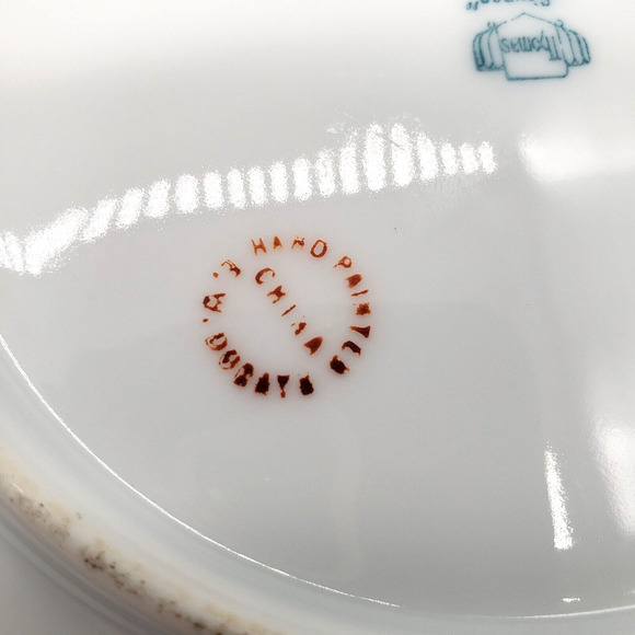 Antique Thomas Sevres Bavaria 7.5" Plate - Hand Painted Dogwood by E.W. Donath - Picture 2 of 5